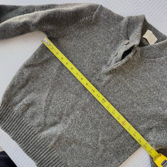 L.L. Bean Charcoal Button-Up Sweater - Picture 3 of 8